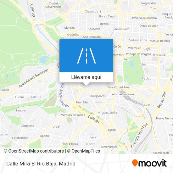 Mapa Calle Mira El Río Baja