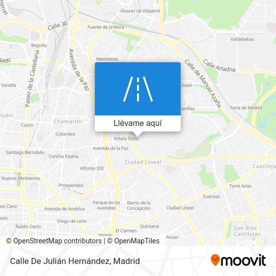 Mapa Calle De Julián Hernández