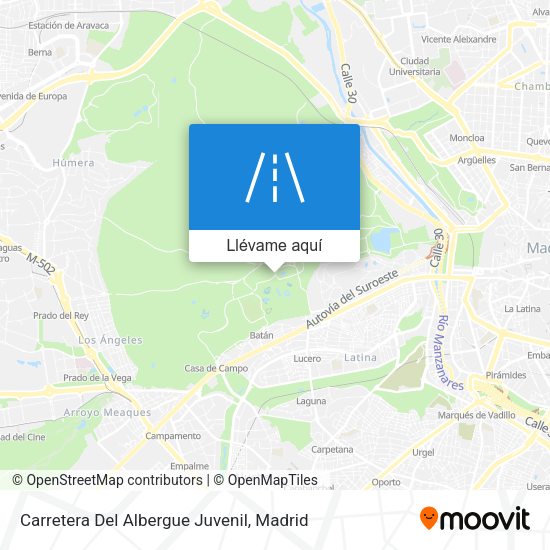 Mapa Carretera Del Albergue Juvenil