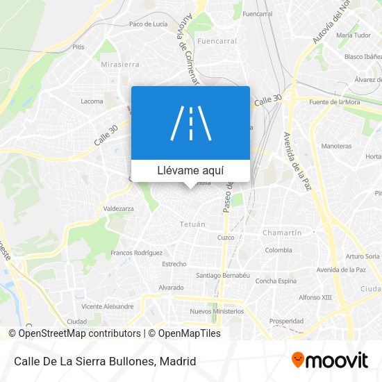 Mapa Calle De La Sierra Bullones