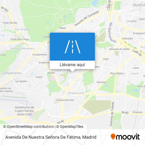 Mapa Avenida De Nuestra Señora De Fátima