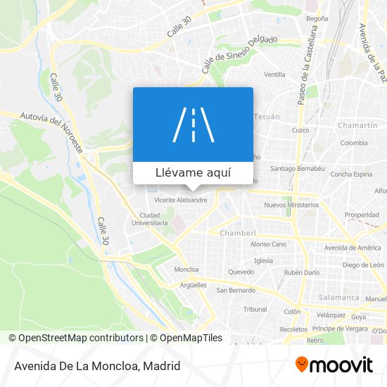 Mapa Avenida De La Moncloa