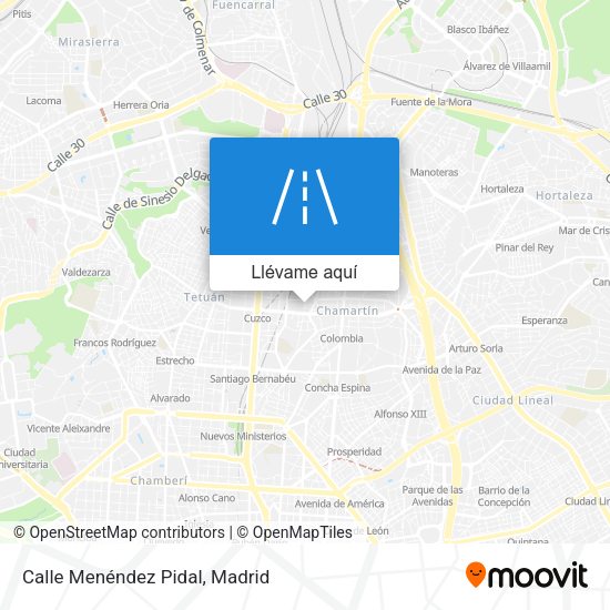 Mapa Calle Menéndez Pidal