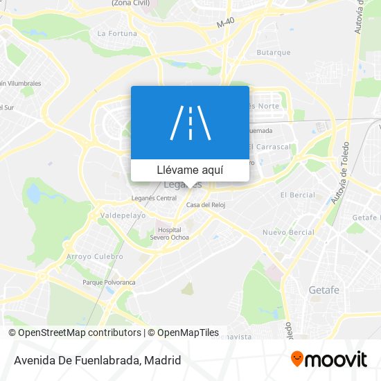 Mapa Avenida De Fuenlabrada