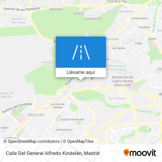 Mapa Calle Del General Alfredo Kindelán