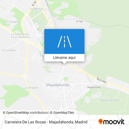 Gemidos Subproducto cálmese Cómo llegar a Carretera De Las Rozas - Majadahonda en Las Rozas De Madrid  en Autobús, Tren o Metro?