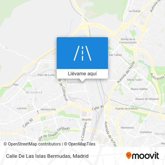 Mapa Calle De Las Islas Bermudas