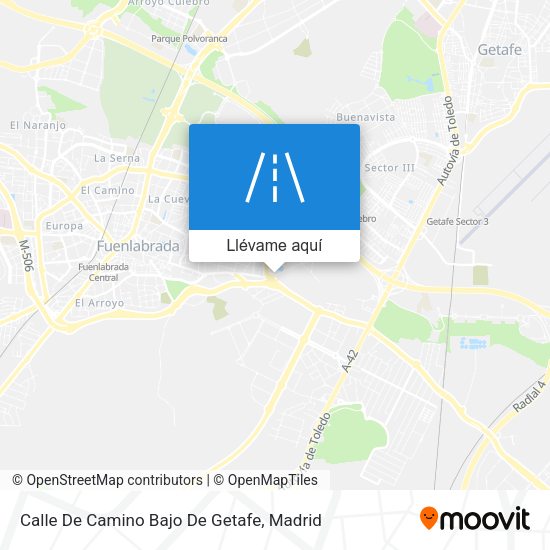 Mapa Calle De Camino Bajo De Getafe