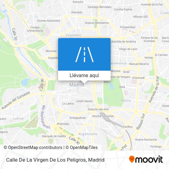 Mapa Calle De La Virgen De Los Peligros