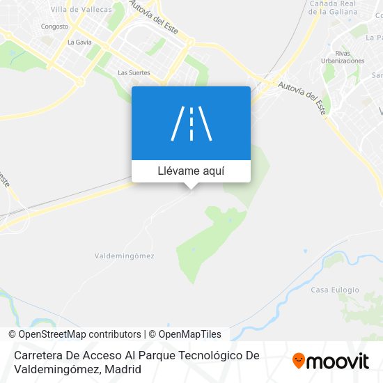 Mapa Carretera De Acceso Al Parque Tecnológico De Valdemingómez