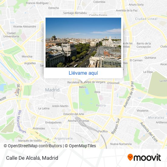 Mapa Calle De Alcalá