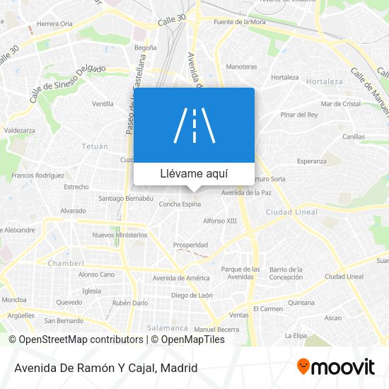 Mapa Avenida De Ramón Y Cajal