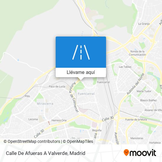 Mapa Calle De Afueras A Valverde