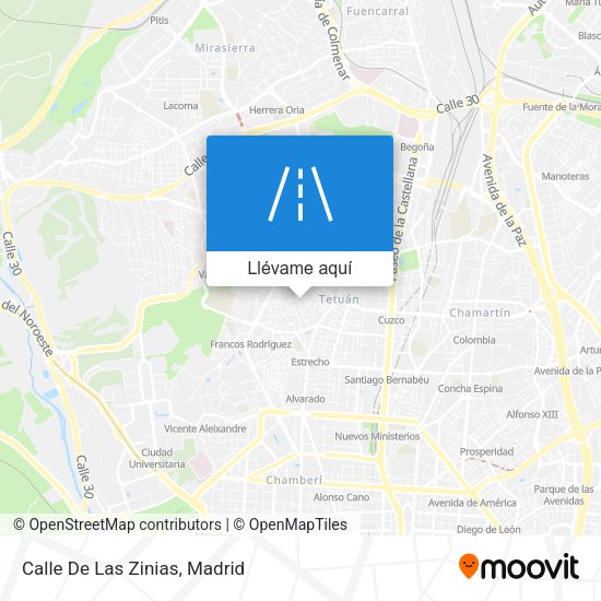 Mapa Calle De Las Zinias