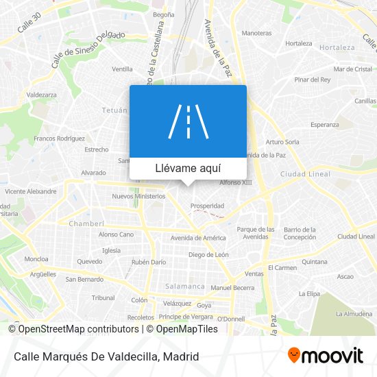 Mapa Calle Marqués De Valdecilla