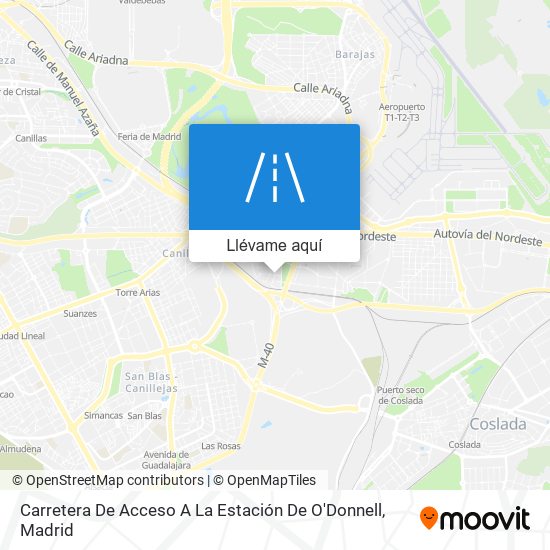 Mapa Carretera De Acceso A La Estación De O'Donnell