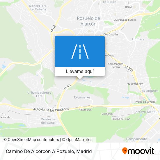 Mapa Camino De Alcorcón A Pozuelo