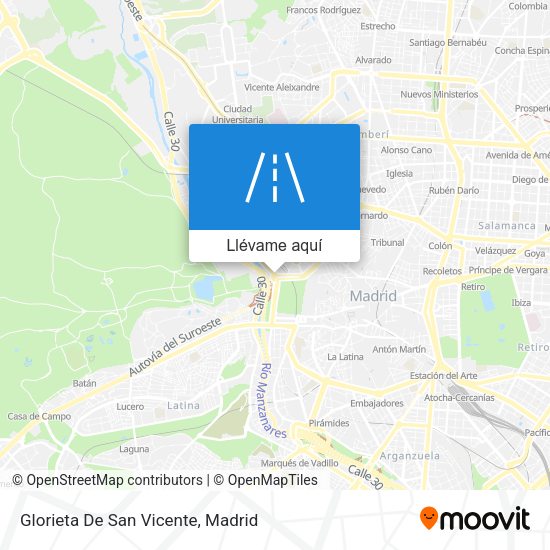 Mapa Glorieta De San Vicente