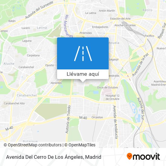 Mapa Avenida Del Cerro De Los Ángeles