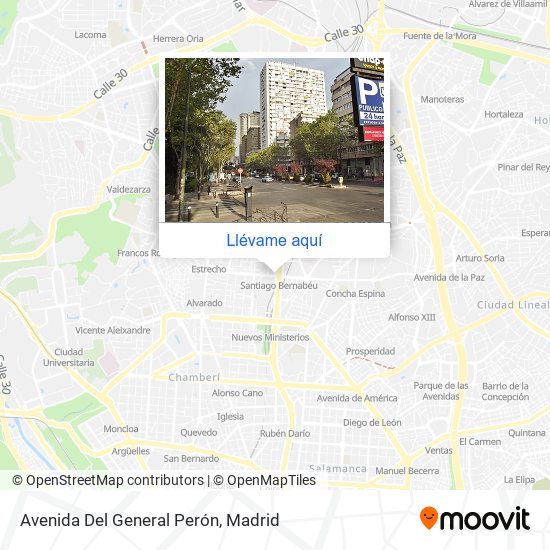 Mapa Avenida Del General Perón