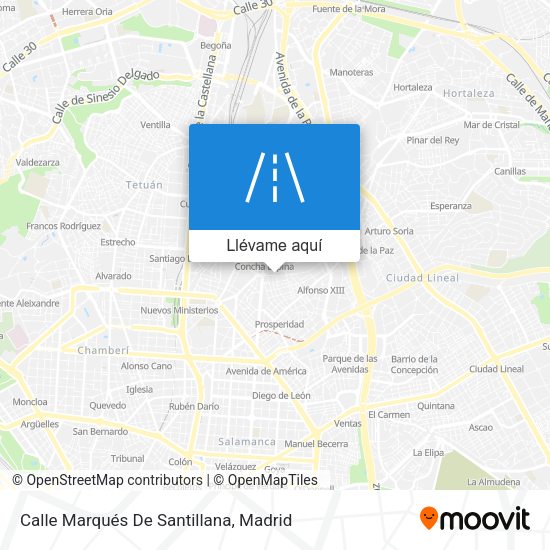 Mapa Calle Marqués De Santillana