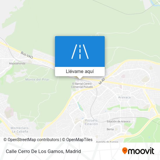 Mapa Calle Cerro De Los Gamos