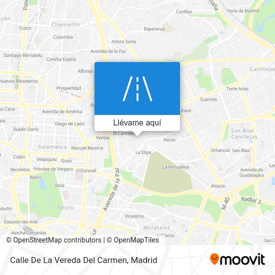 Mapa Calle De La Vereda Del Carmen