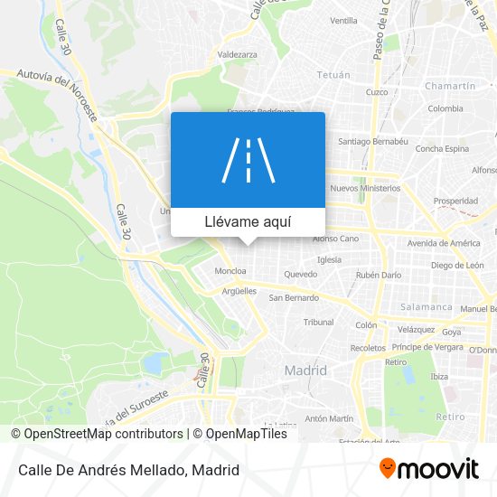 Mapa Calle De Andrés Mellado