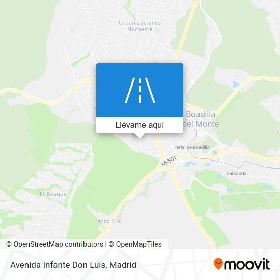 Mapa Avenida Infante Don Luis