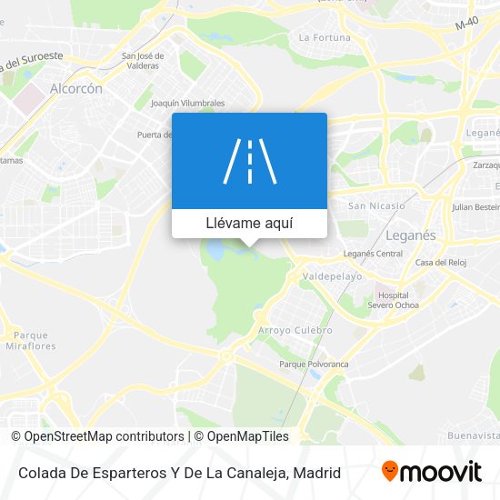 Mapa Colada De Esparteros Y De La Canaleja