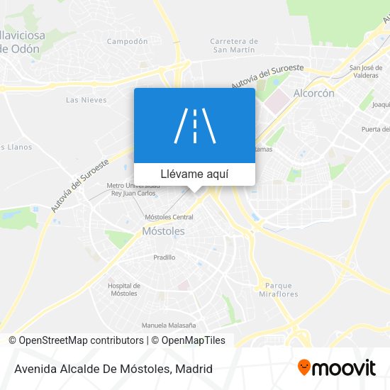 Mapa Avenida Alcalde De Móstoles
