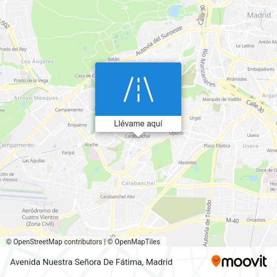 Mapa Avenida Nuestra Señora De Fátima