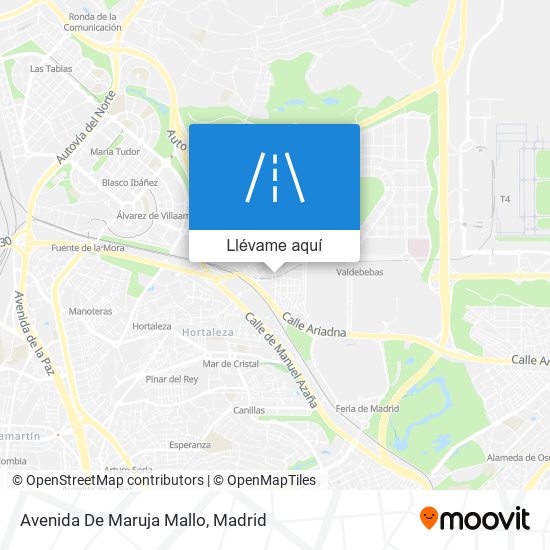 Mapa Avenida De Maruja Mallo