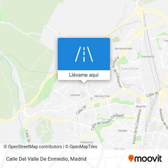 Mapa Calle Del Valle De Enmedio