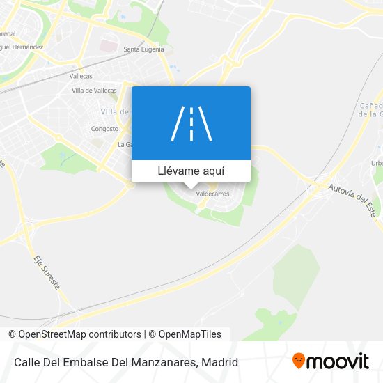 Mapa Calle Del Embalse Del Manzanares