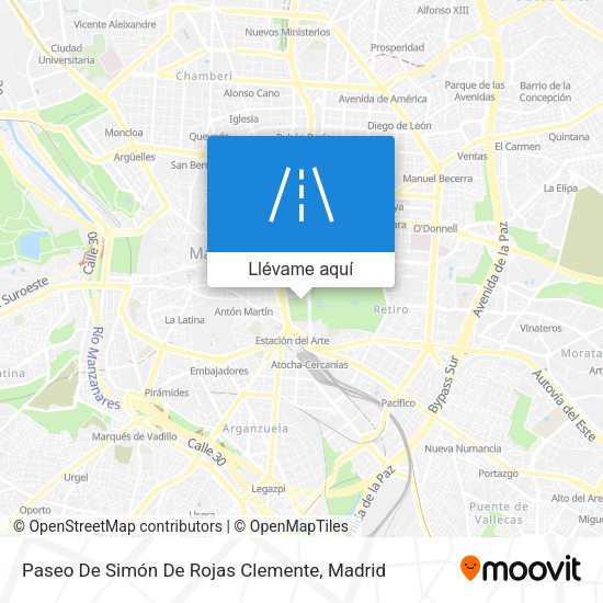 Mapa Paseo De Simón De Rojas Clemente