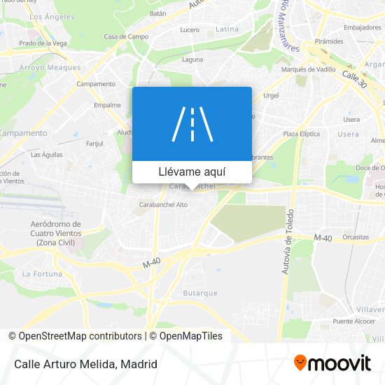 Mapa Calle Arturo Melida