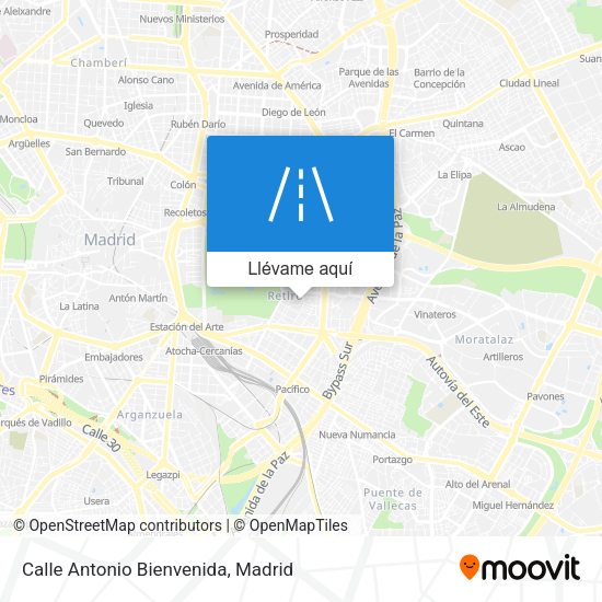 Mapa Calle Antonio Bienvenida