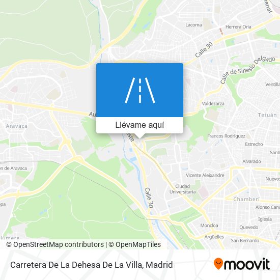 Mapa Carretera De La Dehesa De La Villa