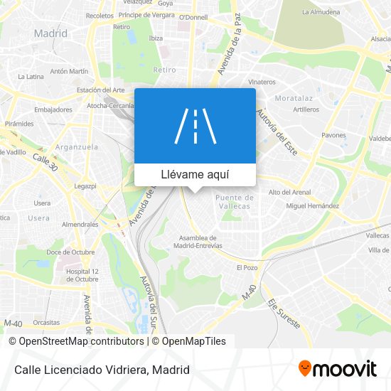 Mapa Calle Licenciado Vidriera