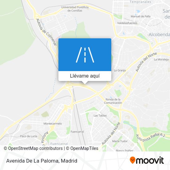 Mapa Avenida De La Paloma