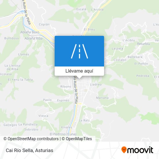 Mapa Cai Río Sella