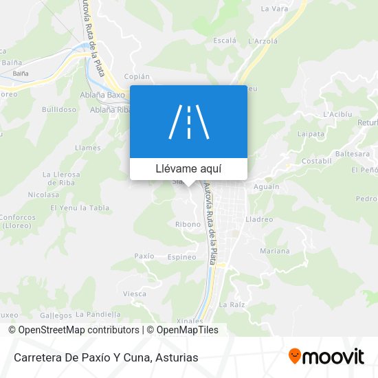 Mapa Carretera De Paxío Y Cuna