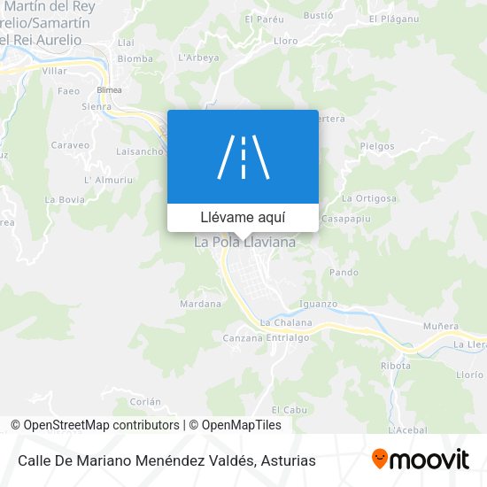 Mapa Calle De Mariano Menéndez Valdés