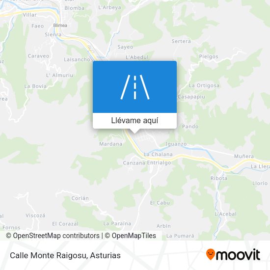 Mapa Calle Monte Raigosu