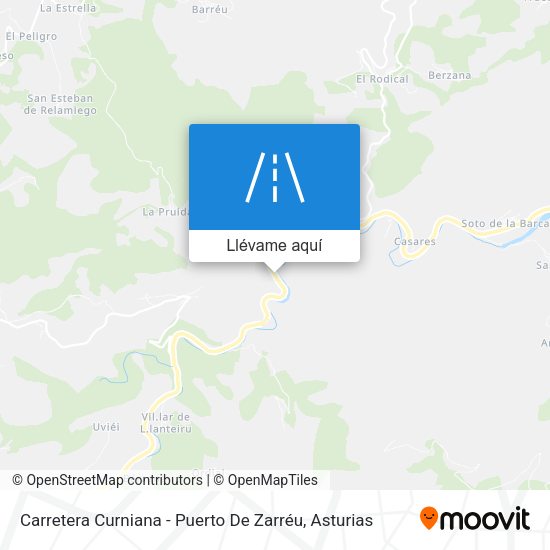 Mapa Carretera Curniana - Puerto De Zarréu