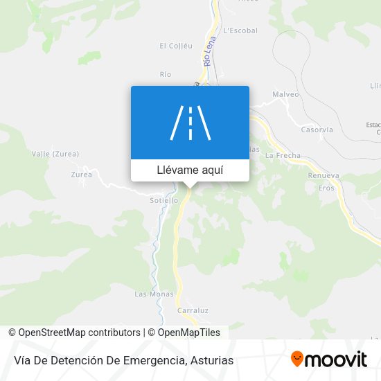 Mapa Vía De Detención De Emergencia