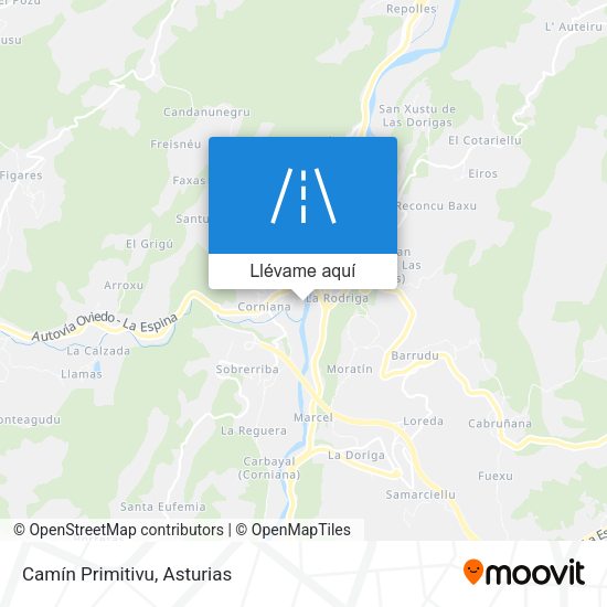 Mapa Camín Primitivu