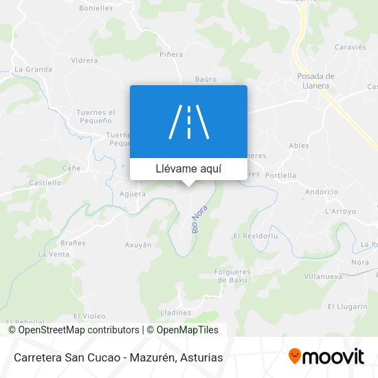 Mapa Carretera San Cucao - Mazurén