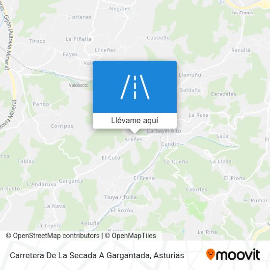 Mapa Carretera De La Secada A Gargantada